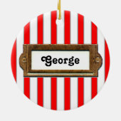 Ornement En Céramique Collectif de Noël de golf (Dos)