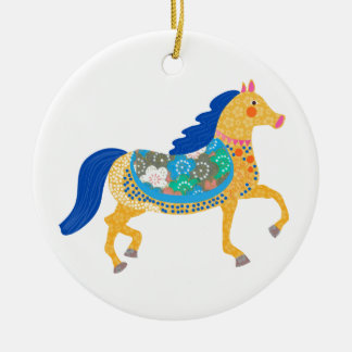 Ornement En Céramique collection de cheval bleu