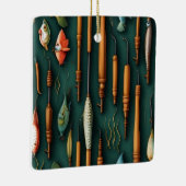 Ornement En Céramique Collection de leures de pêche (Droite)