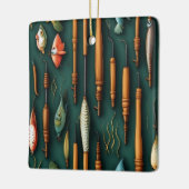 Ornement En Céramique Collection de leures de pêche (Gauche)
