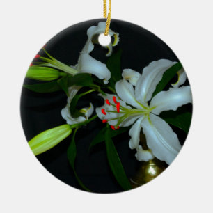 Ornement En Céramique Collection Irlandaise de laiton et de fleurs