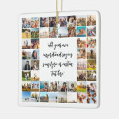 Ornement En Céramique Collection photo moderne 48 Citation personnalisée (Gauche)