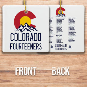 Ornement En Céramique Colorado 14ers Fourtins Montagne Souvenirs