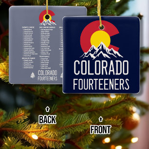 Ornement En Céramique Colorado 14ers Fourtins Montagne Souvenirs