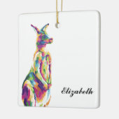 Ornement En Céramique Coloré Pop Art Kangaroo Personnalisé (Gauche)