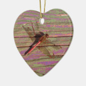 Ornement en céramique colorée de libellule (Gauche)