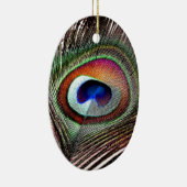 Ornement En Céramique Colorful Copper Peacock Feather (Droite)