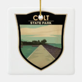 Ornement En Céramique Colt State Park Rhode Island Vintage (Dos)
