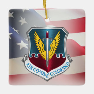 Ornement En Céramique Commandement du combat aérien - Noël de l'"ACC"