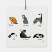 Ornement En Céramique Commandes Cat (Dos)