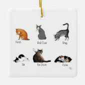 Ornement En Céramique Commandes Cat (Devant)