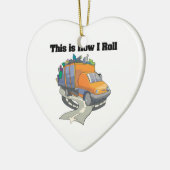 Ornement En Céramique Comment je marche (camion à ordures) (Gauche)