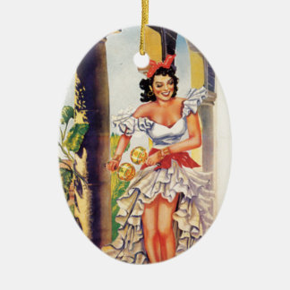 Ornement En Céramique Commission Touristique Cubaine vintage Tropics Tra