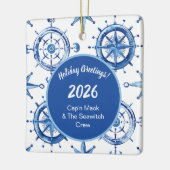 Ornement En Céramique Compass Rose (Gauche)