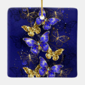 Ornement En Céramique Composition avec papillons Sapphire (Dos)