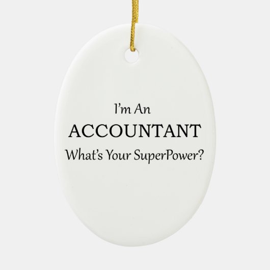 Ornement En Céramique Comptable (Devant)