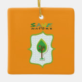 Ornement En Céramique Conception À feuillage persistant écologique (Devant)