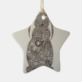 Ornement En Céramique Conception à oreilles de lapin de Lop (Droite)