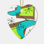 Ornement En Céramique Conception de boomerang inspirée par ère atomique (Gauche)