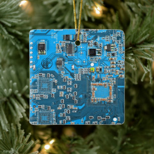 Ornement En Céramique Conception de carte de circuit imprimé PCB bleu po