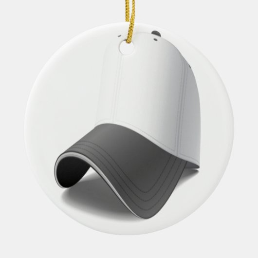 Ornement En Céramique Conception de casquette de baseball (Devant)