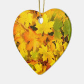 Ornement En Céramique Conception de feuille de couleurs d'automne de (Gauche)