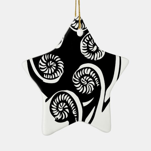 Ornement En Céramique conception de koru d'aotearoa (Droite)