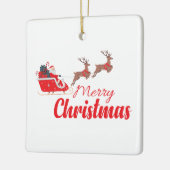 Ornement En Céramique Conception de Noël et rennes (Gauche)