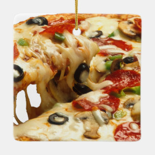 ORNEMENT EN CÉRAMIQUE CONCEPTION DE PIZZA
