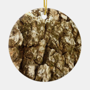 Ornement En Céramique Conception de texture naturelle de l'écorce d'arbr