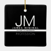 Ornement En Céramique Conception professionnelle moderne et minimale | N (Dos)