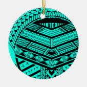 Ornement En Céramique Conception Samoane tribale de tatouage dans la (Devant)