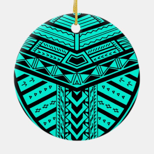 Ornement En Céramique Conception Samoane tribale de tatouage dans la (Dos)