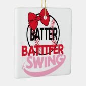 Ornement En Céramique Conception Sur Le Thème Du Baseball "Batter Batter (Droite)