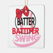 Ornement En Céramique Conception Sur Le Thème Du Baseball "Batter Batter (Gauche)