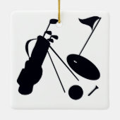 Ornement En Céramique Conceptions de golf (Dos)