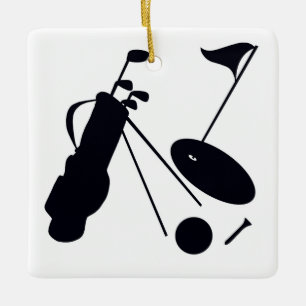 Ornement En Céramique Conceptions de golf