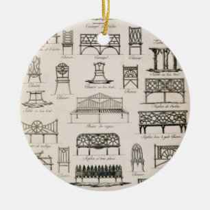 Ornement En Céramique Conceptions pour des sièges de jardin, 'd'un