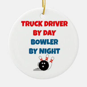Ornement En Céramique Conducteur de camion par Bowler de jour par nuit