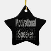 Ornement En Céramique Conférencier Motivant Extraordinaire (Dos)