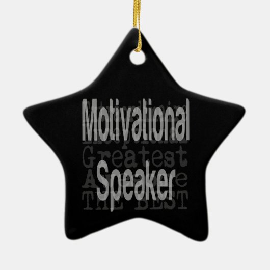 Ornement En Céramique Conférencier Motivant Extraordinaire (Dos)