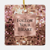 Ornement En Céramique Confetti rose Gold Blush Rose (Devant)