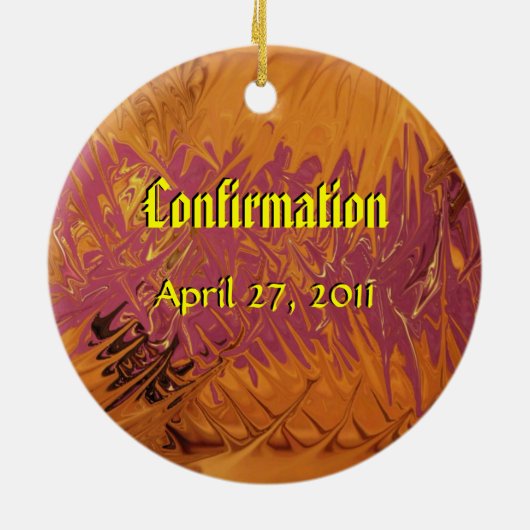 Ornement En Céramique Confirmation (Dos)