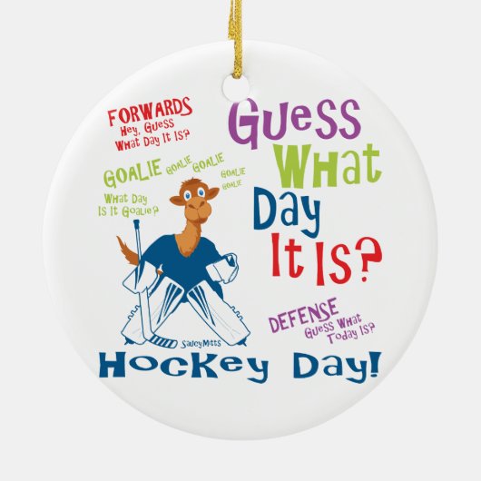 Ornement En Céramique Conjecture quel jour c'est gardien de but (Dos)