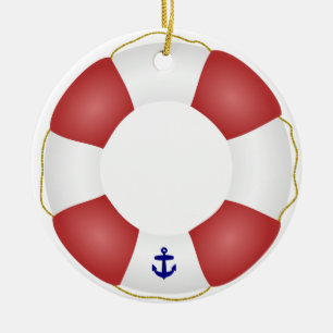 Ornement En Céramique Conservateur de vie nautique