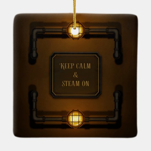 Ornement En Céramique "Conserver le calme et la vapeur" Machine Age Stea (Dos)