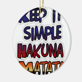Ornement En Céramique Conserver Simple Hakuna Matata Art Print (Gauche)