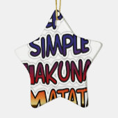 Ornement En Céramique Conserver Simple Hakuna Matata Art Print (Gauche)