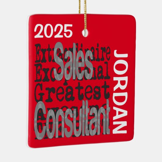Ornement En Céramique Consultant commercial Extraordinaire PERSONNALISÉ (Droite)