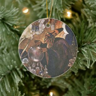 Ornement En Céramique Conte de fées vintage, Aladdin et la lampe magique